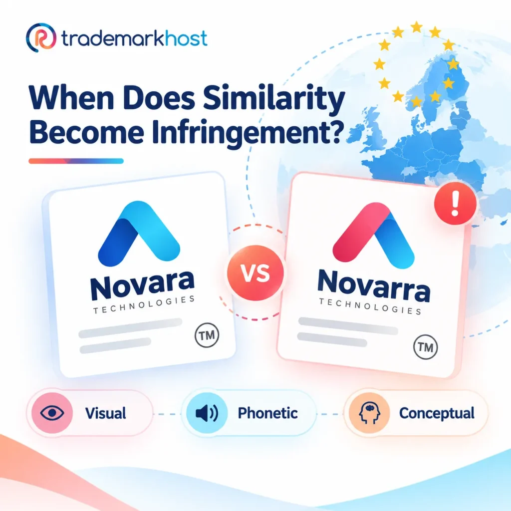 When trademark similarity becomes infringement based on visual, phonetic, and conceptual comparison in the EU.